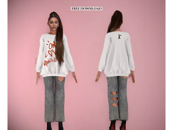 Mix One Love Manchester (Outfit) by MoonSimz - The Sims 4 Custom Content