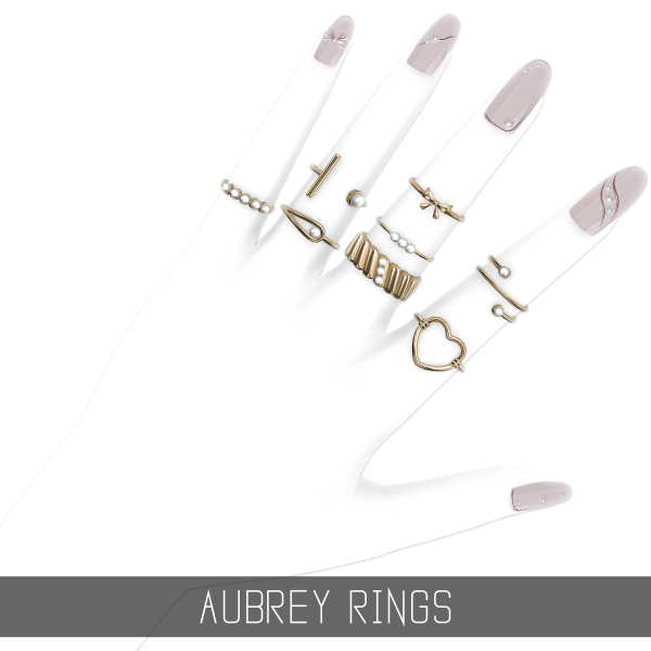 Alpha AUBREY RINGS by simsfinds - The Sims 4 Custom Content