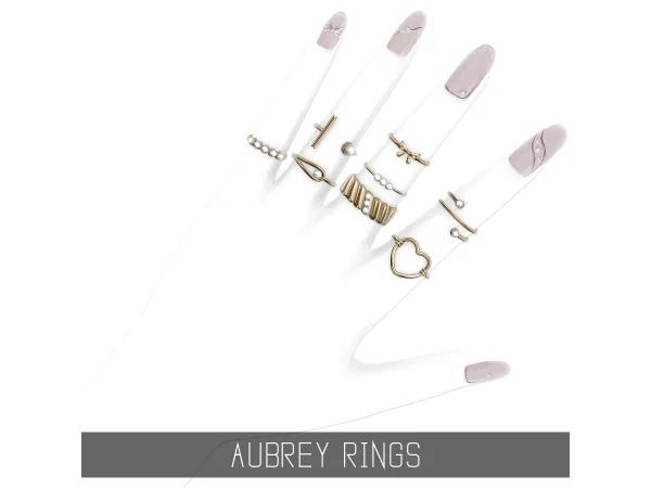 Alpha AUBREY RINGS by simpliciaty - The Sims 4 Custom Content