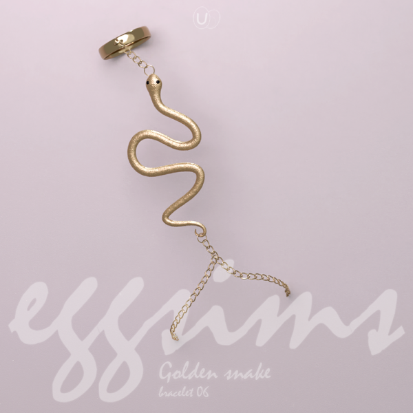 Alpha [ ] Golden snake (bracelet 06) by simsfinds - The Sims 4 Custom Content