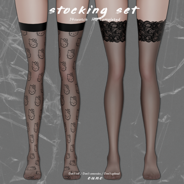 Alpha stocking set by euno - The Sims 4 Custom Content