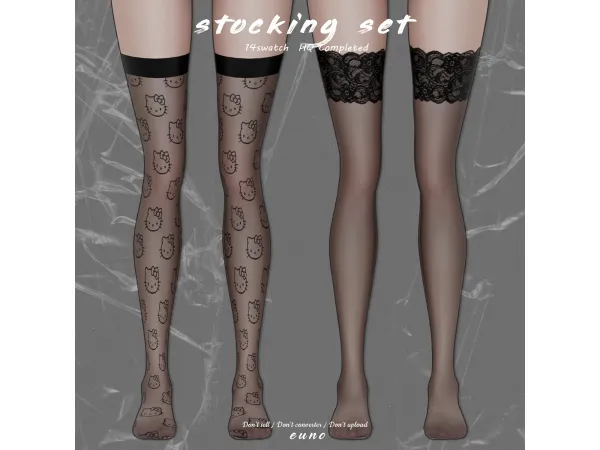 Alpha stocking set by eunosims - The Sims 4 Custom Content