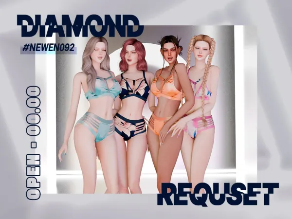 Alpha Diamond Requset 2021 set04 by simsfinds - The Sims 4 Custom Content