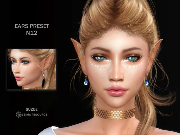 Alpha Ear Preset N12 - The Sims 4 Custom Content