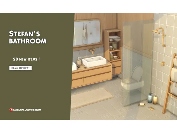 Mix STEFAN bathroom by pierisim - The Sims 4 Custom Content