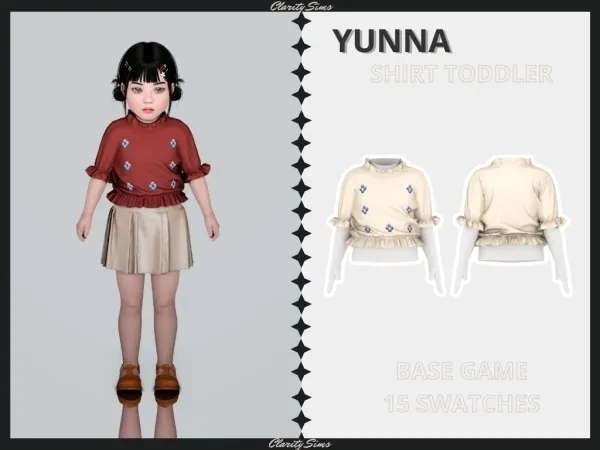 Alpha Yunna Shirt Toddler - The Sims 4 Custom Content