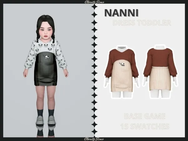 Alpha Nanni Dress Toddler - The Sims 4 Custom Content