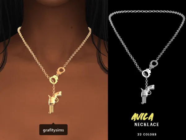 Alpha Avila Necklace - The Sims 4 Custom Content