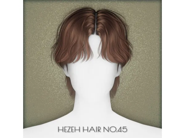 Alpha [hezeh]hair_no45 - The Sims 4 Custom Content