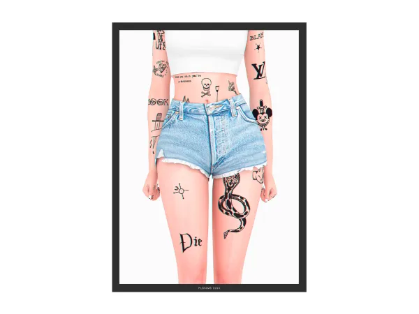 Alpha Somi Denim Shorts (Gift) - The Sims 4 Custom Content