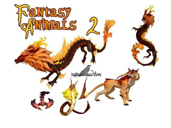 Mix Fantasy animals 2 by natalia_auditore - The Sims 4 Custom Content