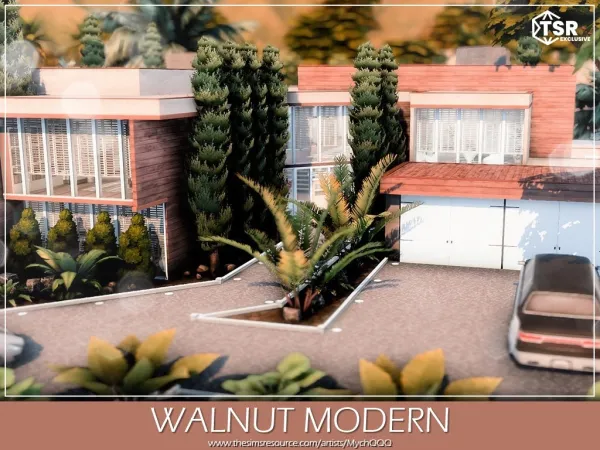 Mix Walnut Modern (No ) - The Sims 4 Custom Content