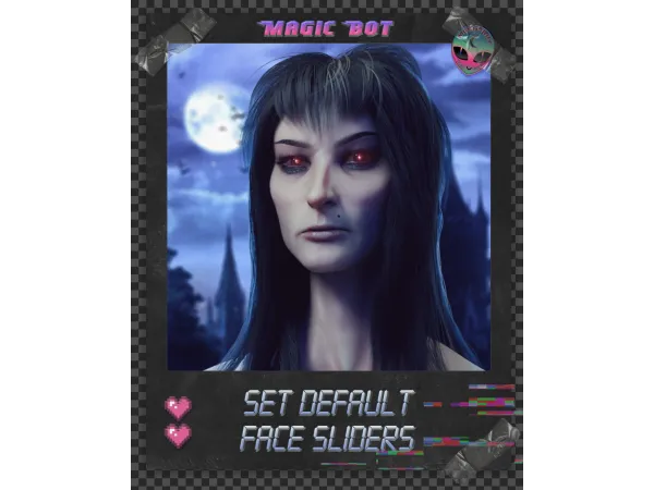 Mix SET DEFAULT FACE SLIDERS by magicbot updated - The Sims 4 Custom Content