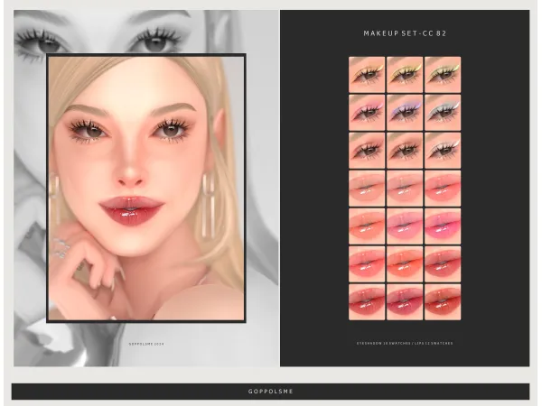Alpha GPME GOLD MAKEUP SET CC82 by goppolsme - The Sims 4 Custom Content