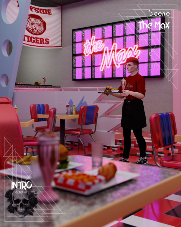 Alpha The Max Blender Scene by simsfinds - The Sims 4 Custom Content