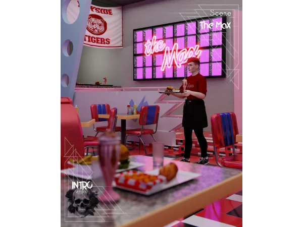 Alpha The Max Blender Scene by introversionscenes - The Sims 4 Custom Content