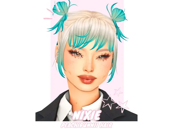 Maxis Match Nixie hair by Peachi - The Sims 4 Custom Content