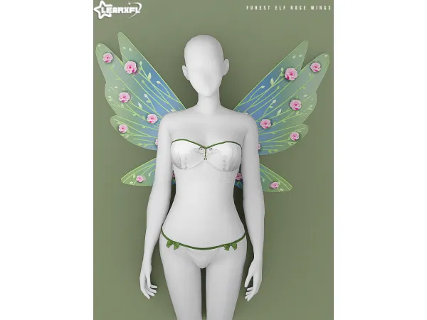 Alpha Forest Elf Rose Wings [25 Items] by Learxfl - The Sims 4 Custom Content