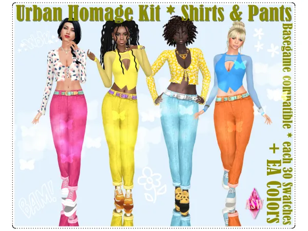 Urban Homage Kit * Shirts & Pants by AnnettsSims4Welt