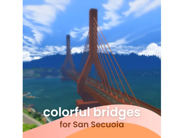 Maxis Match myMINImods Colorful Bridges For San Secuoia by Onnya - The Sims 4 Custom Content