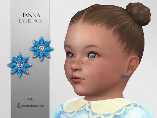 Alpha Hanna Earrings Infant - The Sims 4 Custom Content