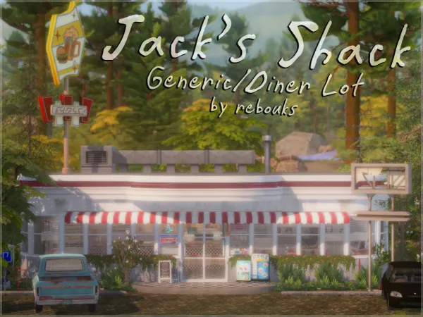 Alpha Jacks Shack GenericDiner Lot - The Sims 4 Custom Content