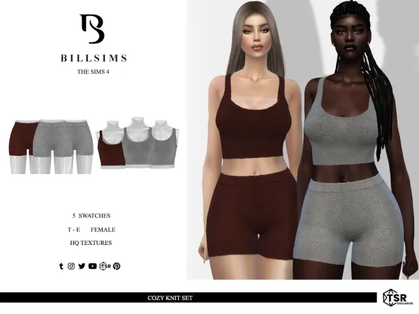 Mix Cozy Knit Set ( ) - The Sims 4 Custom Content