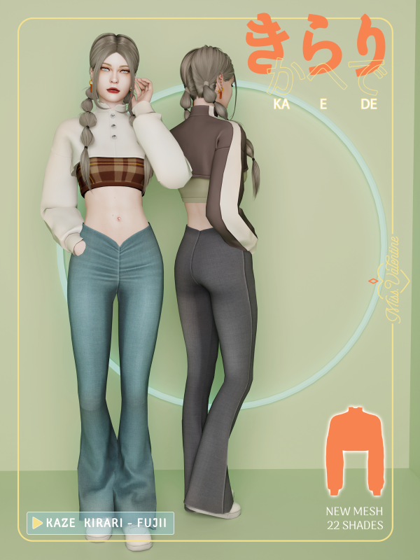 Alpha (Kaede) Top by simsfinds - The Sims 4 Custom Content