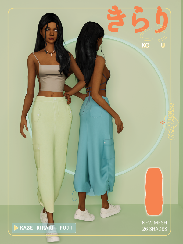 Alpha (Kou) Skirt by simsfinds - The Sims 4 Custom Content