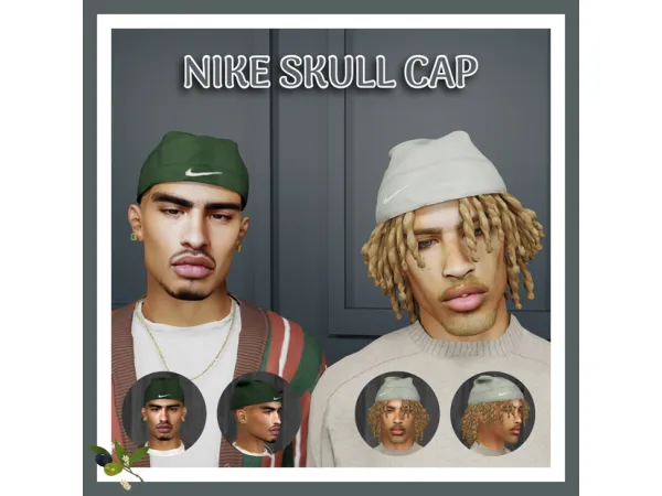 Alpha NIKE SKULL CAP by khadijah551 - The Sims 4 Custom Content