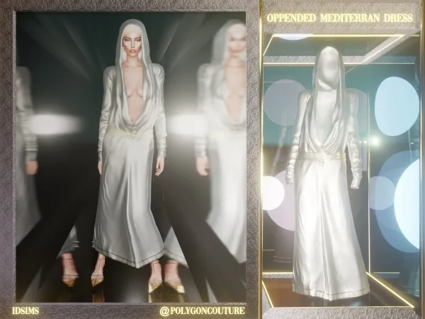 Alpha Oppended Mediterran Dress - The Sims 4 Custom Content