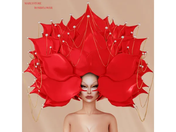 Alpha BOMBFLOWER by Mably - The Sims 4 Custom Content