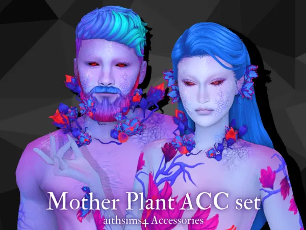 Mix Mother Plant ACC set by aithsims - The Sims 4 Custom Content