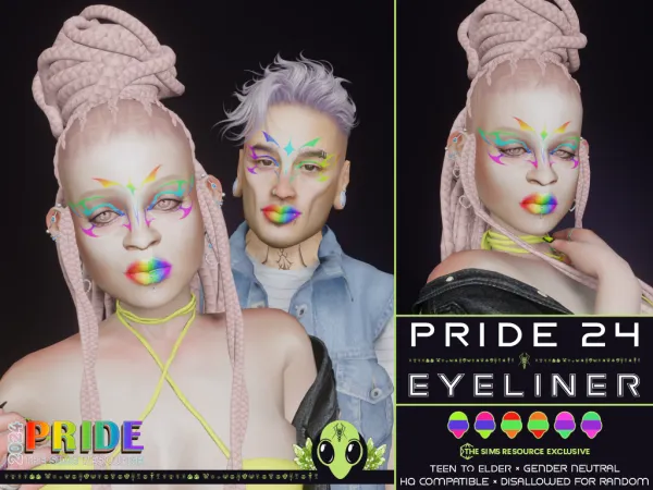 Pride 24 Graphic Eyeliner - TSR Exclusive 🌈 by unidentifiedsims