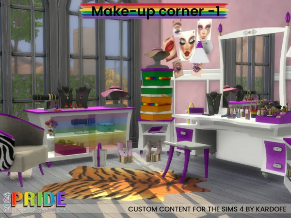 Alpha Make up corner 1 - The Sims 4 Custom Content