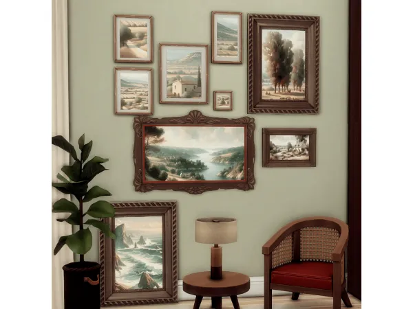 Maxis Match Collection of Old Paintings by bojanasims - The Sims 4 Custom Content