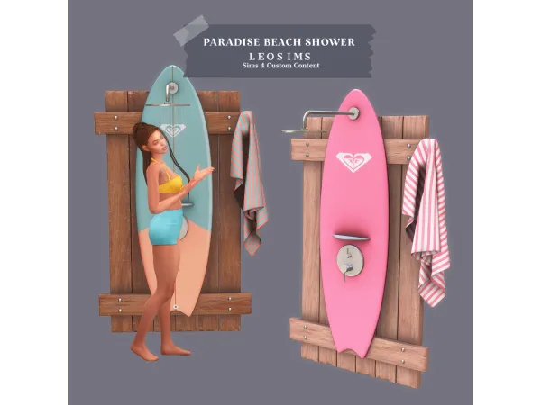 Maxis Match Paradise Beach Shower - The Sims 4 Custom Content