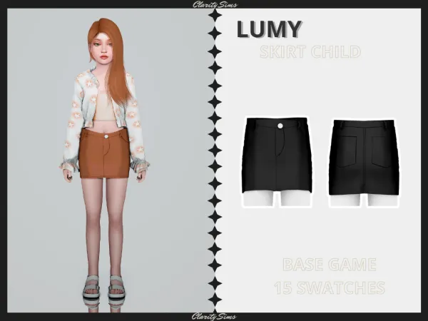 Alpha Lumy Skirt Child - The Sims 4 Custom Content