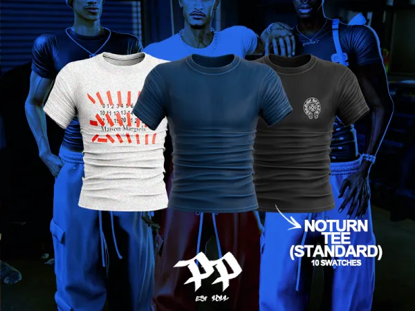 Alpha POPPIN Noturn Tee (Standard Version) - The Sims 4 Custom Content