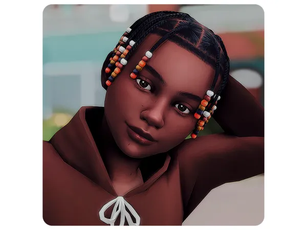 Maxis Match Orangeade Braids Child Hair by yooniesim - The Sims 4 Custom Content