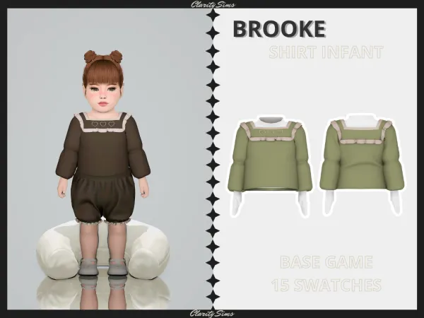 Alpha Brooke Shirt Infant - The Sims 4 Custom Content