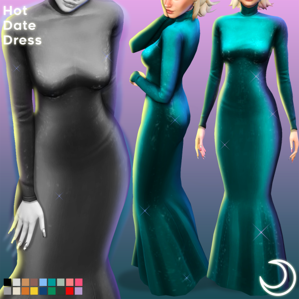 Maxis Match HOT DATE DRESS by simsfinds - The Sims 4 Custom Content