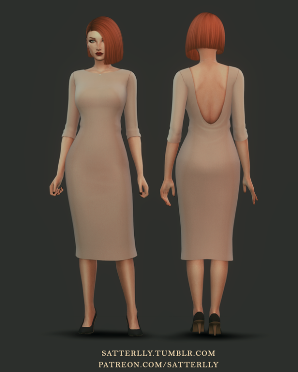 Maxis Match Dress Milena by simsfinds - The Sims 4 Custom Content