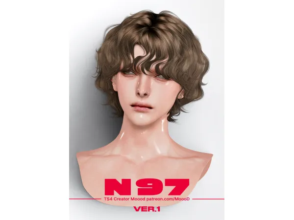 Alpha [SIMS4TS4] MoooD Hair N97 VER1 by MoooD - The Sims 4 Custom Content