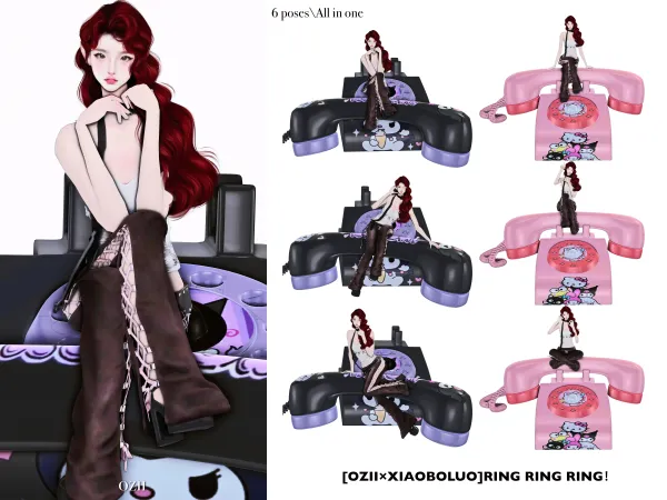 Alpha [OziiXiaoboluo]ring ring ring by ozii_sims - The Sims 4 Custom Content