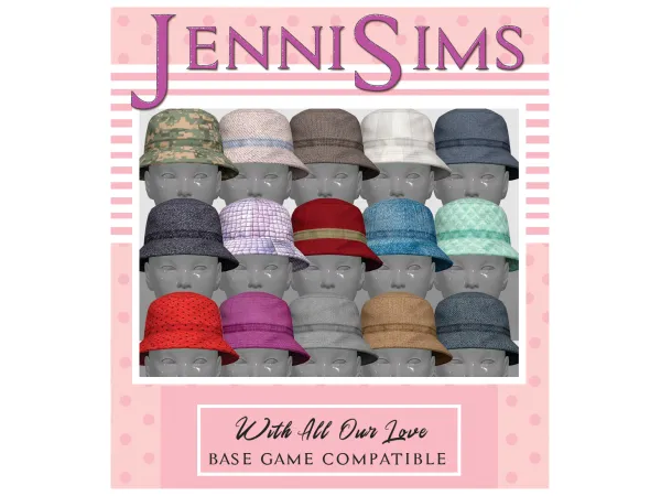 Mix Hat Bucket Jennisims by Jennifer - The Sims 4 Custom Content