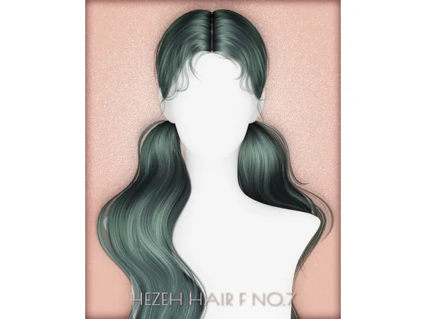 Alpha [Hezeh]FHair_No7 - The Sims 4 Custom Content