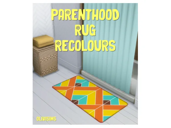 Maxis Match Parenthood Rug Recolours by olivisims - The Sims 4 Custom Content