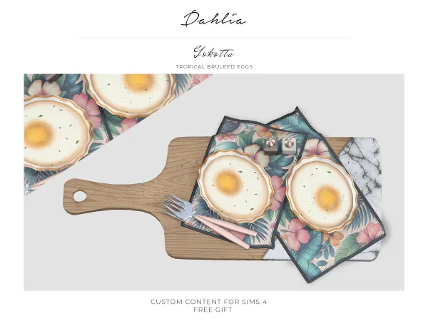 Alpha dahlia tropical bruleed eggs (gift) - The Sims 4 Custom Content