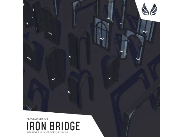 Maxis Match Iron Bridge Interior Build Set with 18 items by peacemakeric - The Sims 4 Custom Content